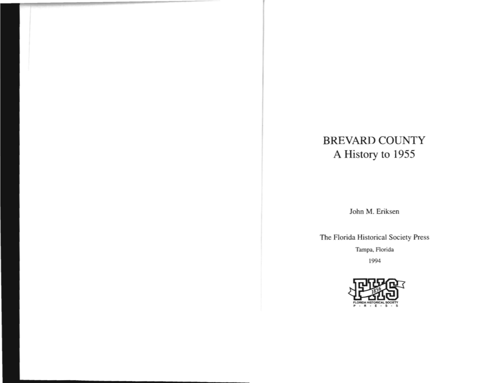 BREVARD COUNTY a History to 1955