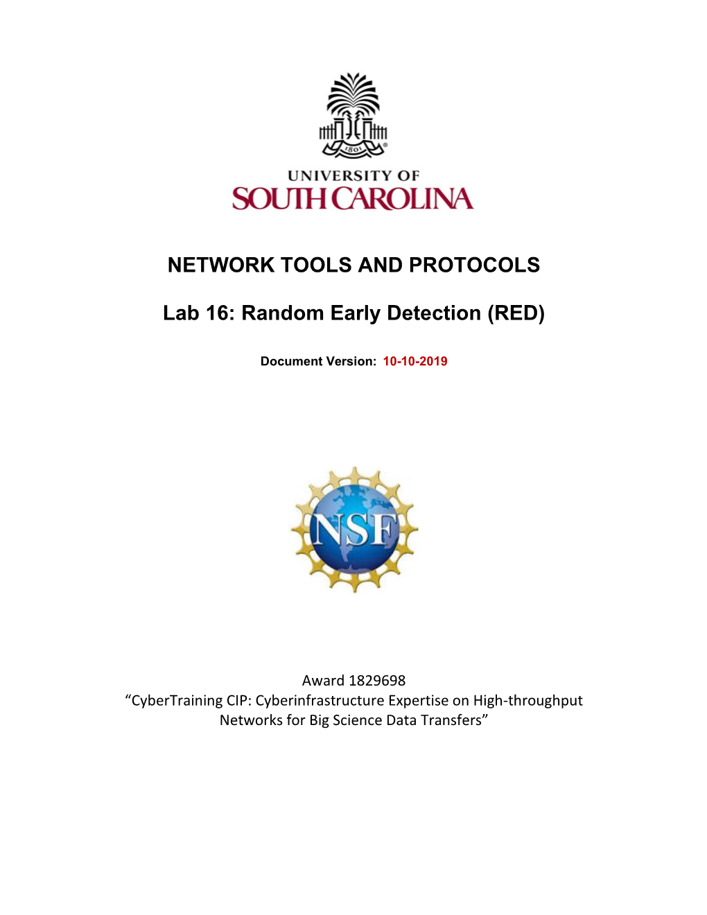 Lab 16: Random Early Detection (RED)