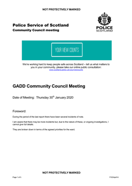 GADD Community Council Meeting