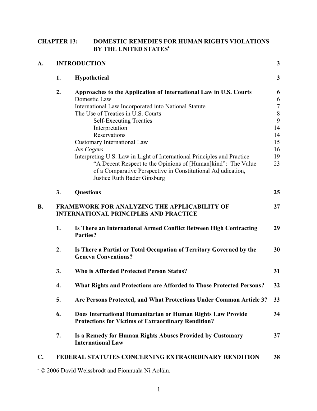 Chapter 13: Domestic Remedies for Human Rights Violations by the United States