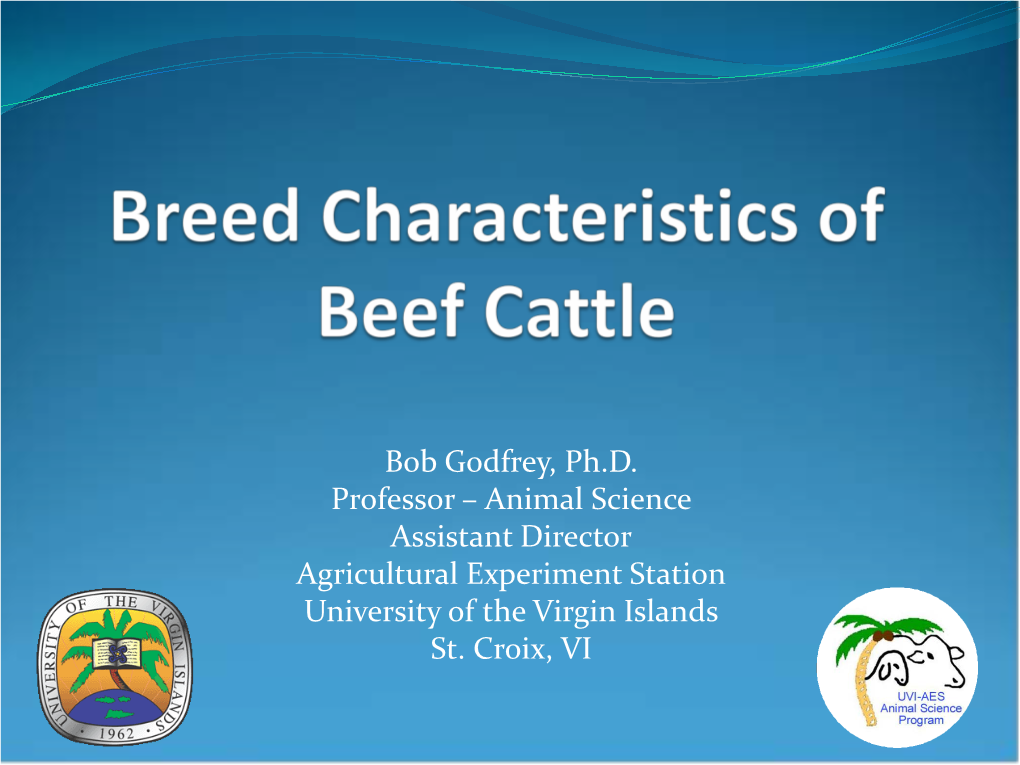 Breed Characteristics of Beef Cattle