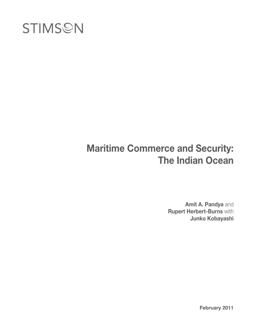 Maritime Commerce and Security: the Indian Ocean