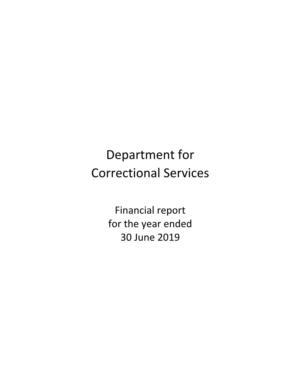 Department for Correctional Services