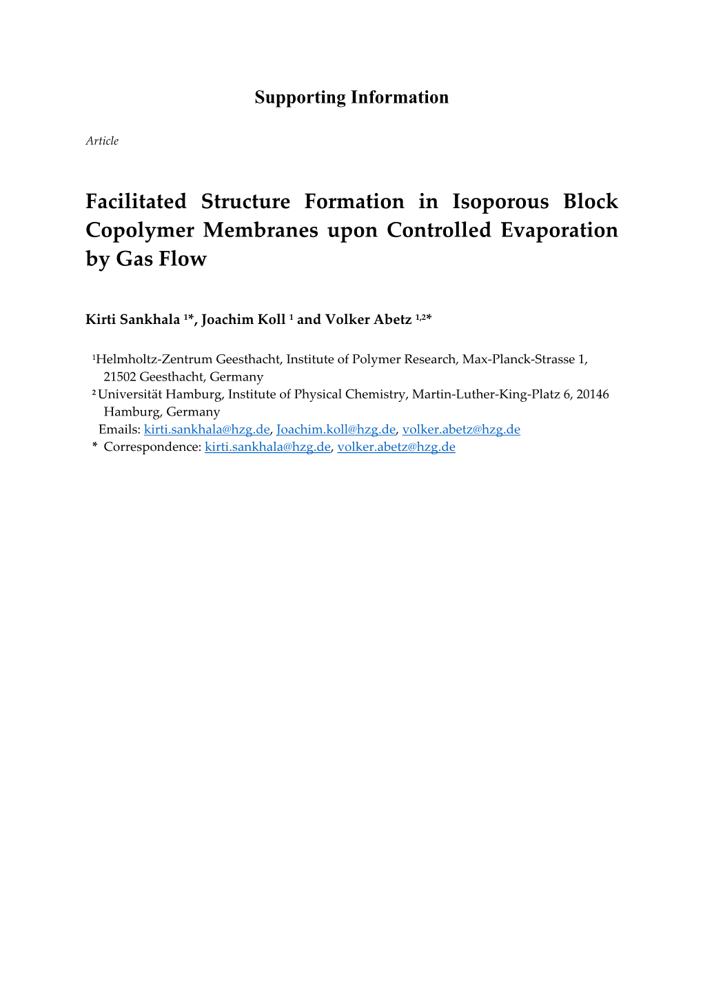 Facilitated Structure Formation in Isoporous Block Copolymer Membranes Upon Controlled Evaporation by Gas Flow