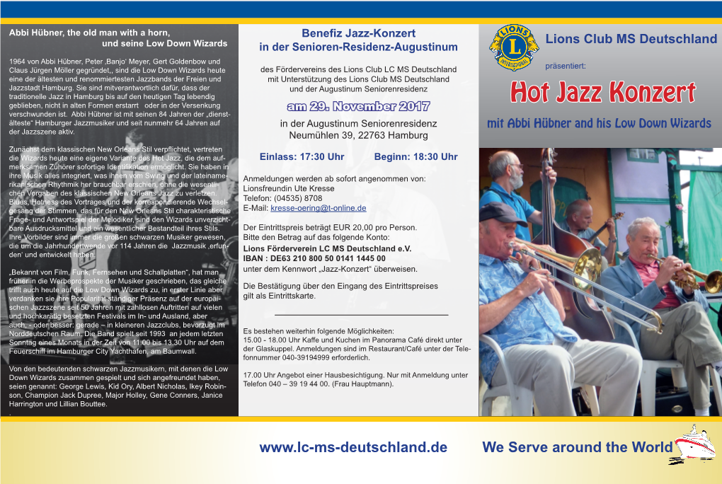 Hot Jazz Konzert Verschwunden Ist