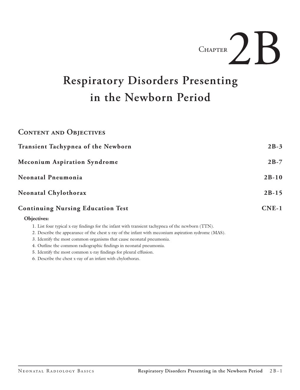 Respiratory Disorders Presenting in the Newborn Period