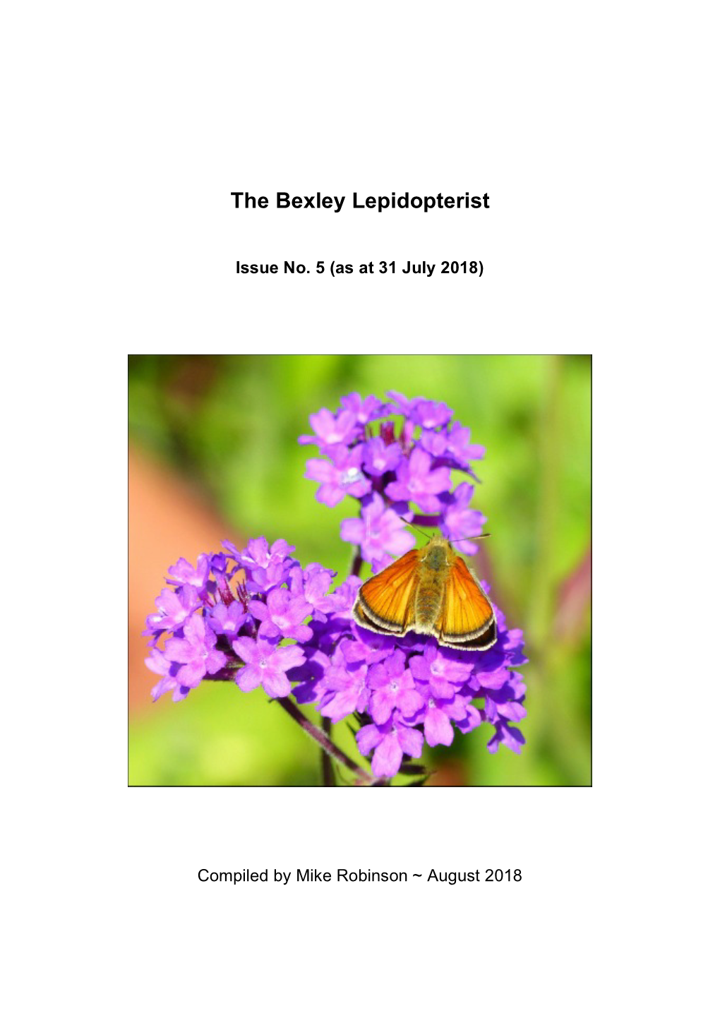 The Bexley Lepidopterist July 2018