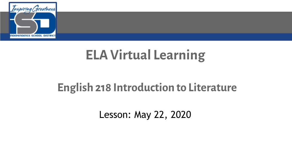 ELA Virtual Learning Month 00, 2020