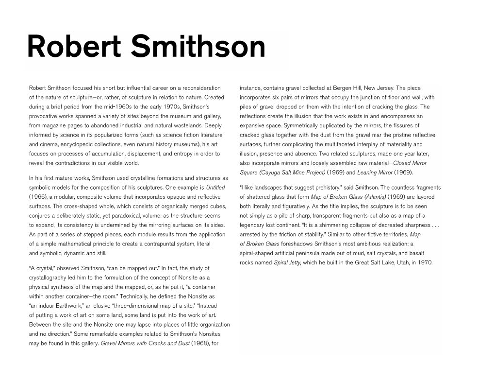 Robert Smithson