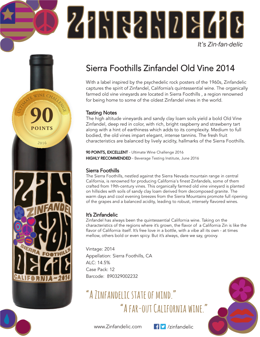 2014 Sierra Foothills Old Vine Zinfandel Tasting Notes