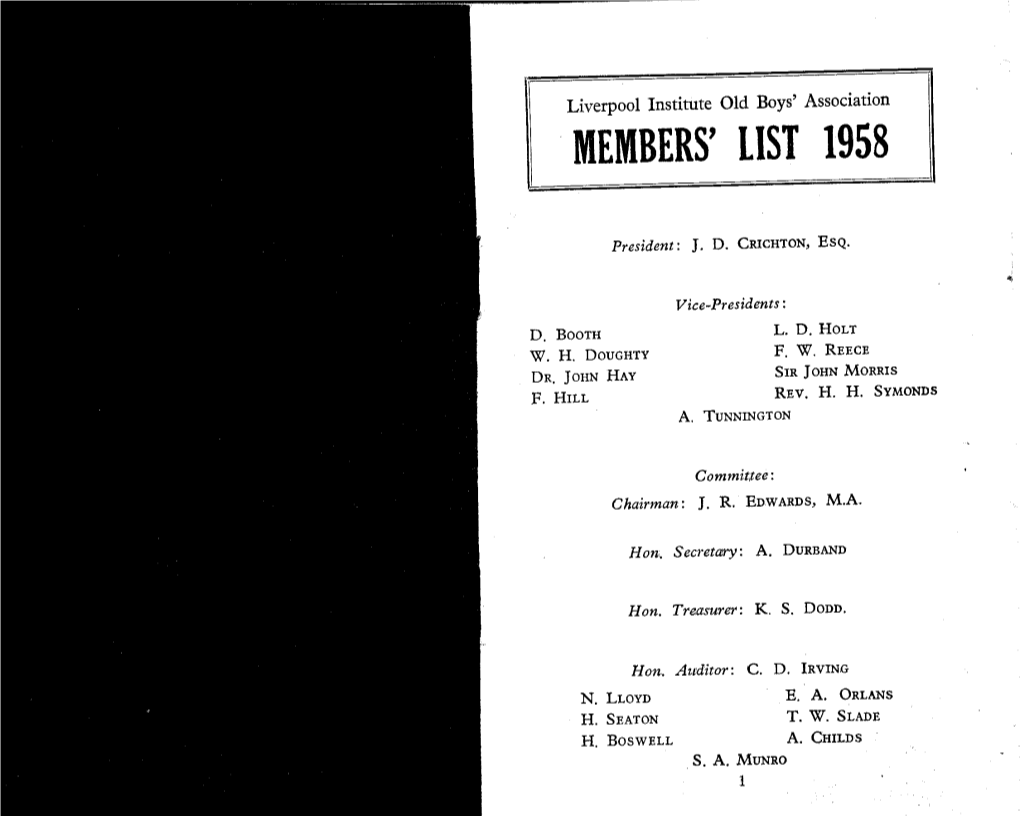 Members'list 1958