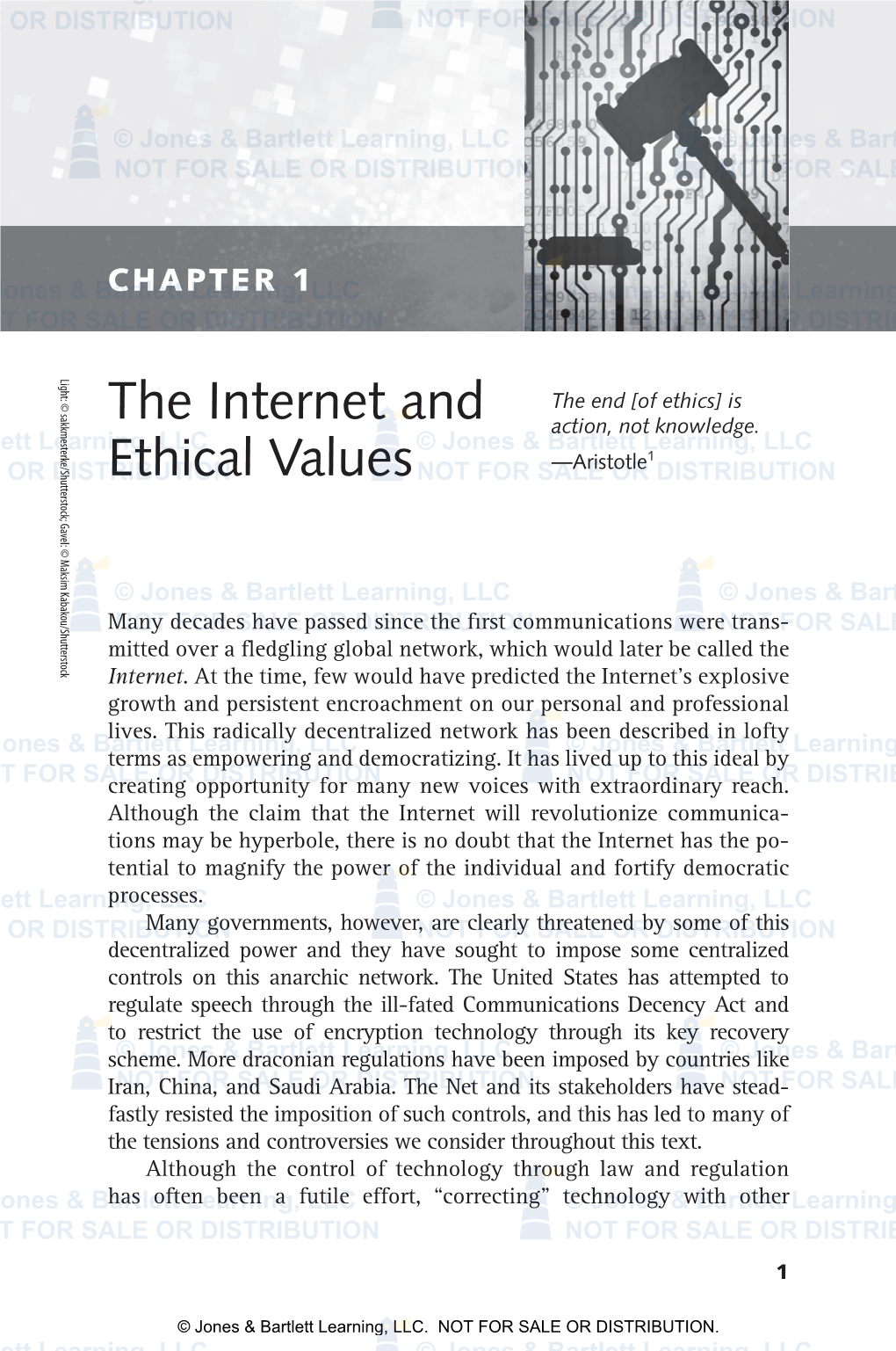 The Internet and Ethical Values