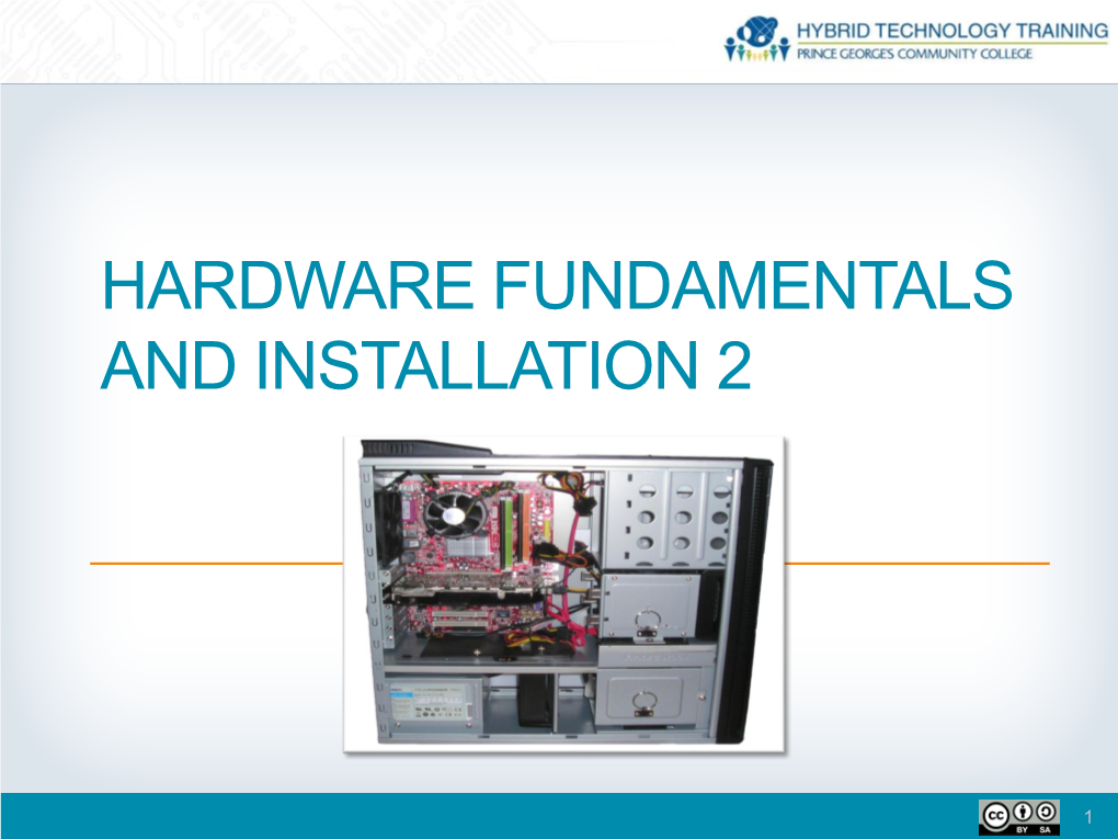 Hardware Fundamentals and Installation 2-PGCC-ITEP