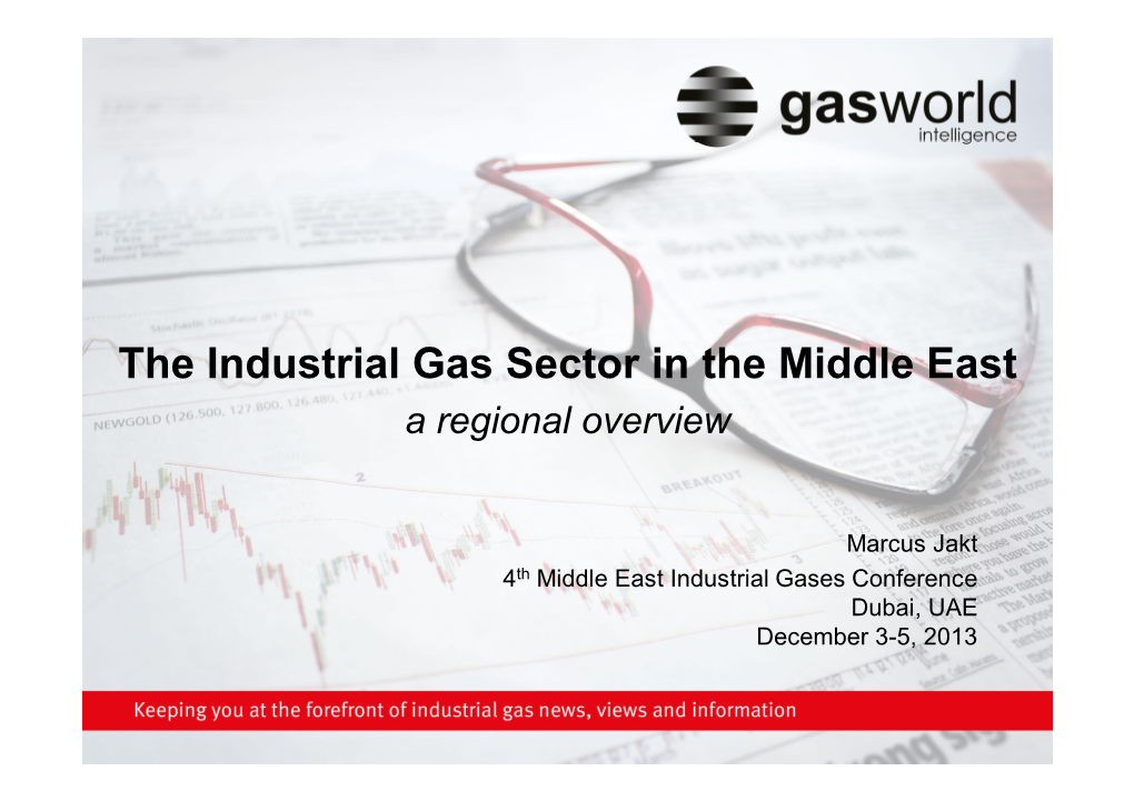 The Industrial Gas Sector in the Middle East a Regional Overview