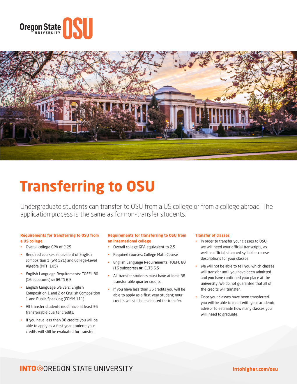 Transferring to OSU