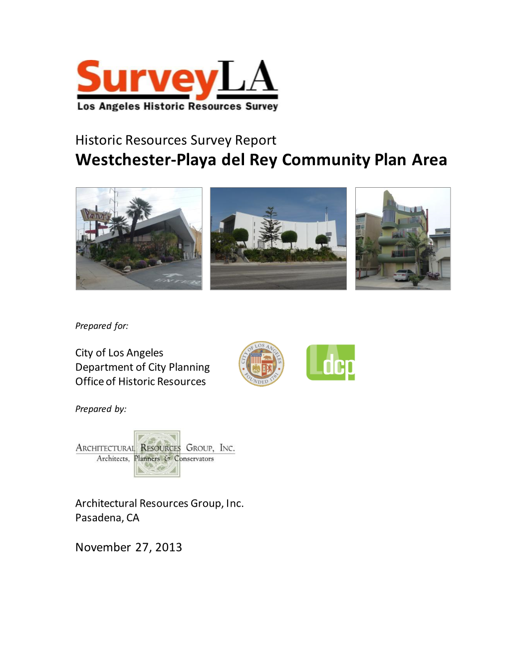 Westchester-Playa Del Rey Community Plan Area