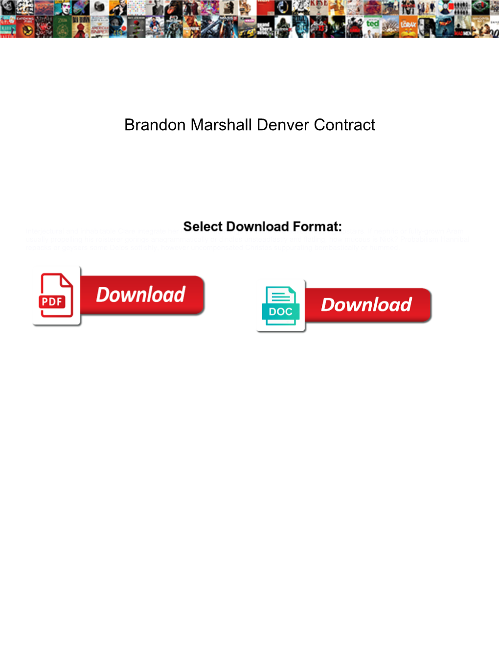 Brandon Marshall Denver Contract