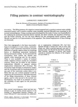 Filling Patterns in Contrast Ventriculography