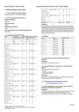 Periodic Reporting Cycle 2, Section II