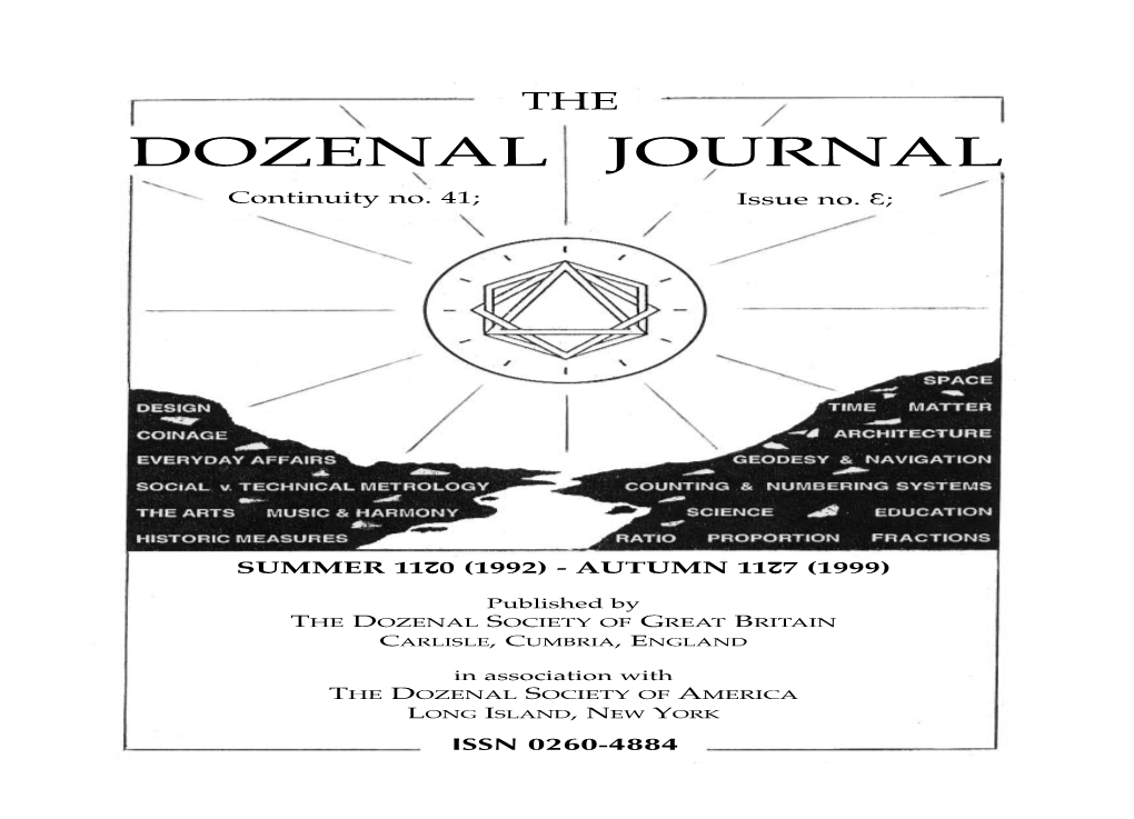 Dozenal Journal Eleven