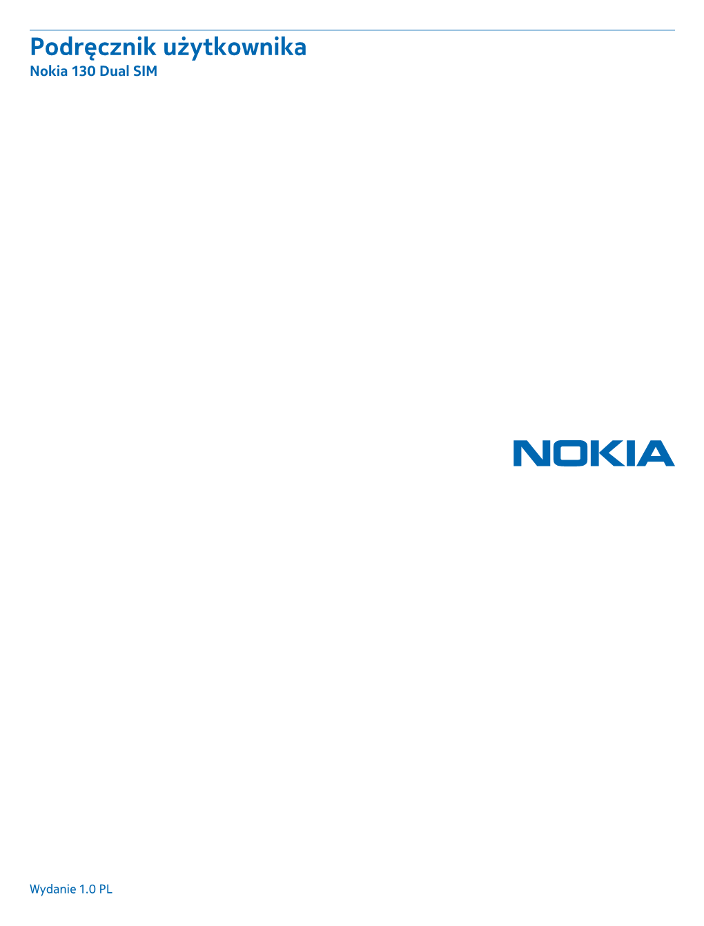 Podręcznik Użytkownika Nokia 130 Dual SIM