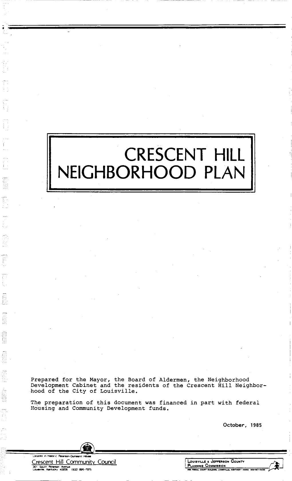 Crescent Hill Neighborhood Plan