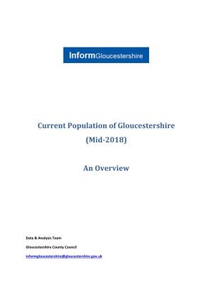 Current Population of Gloucestershire (Mid-2018) an Overview