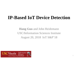 IP-Based Iot Device Detection