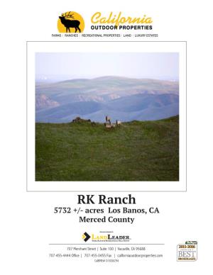 RK Ranch 5732 +/- Acres Los Banos, CA Merced County