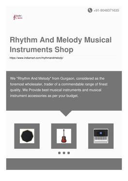 Rhythm and Melody Musical Instruments Shop