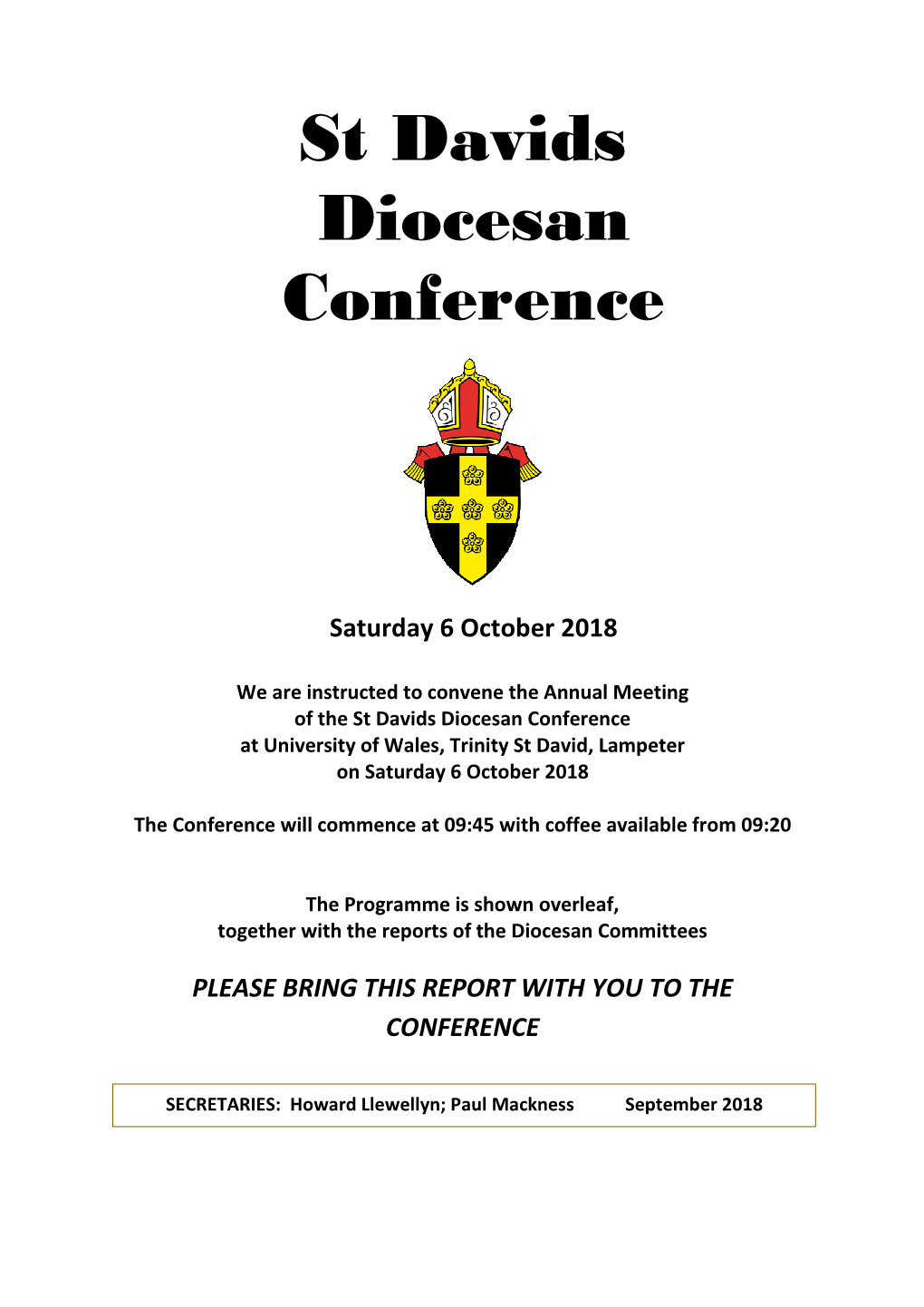 St Davids Diocesan Conference