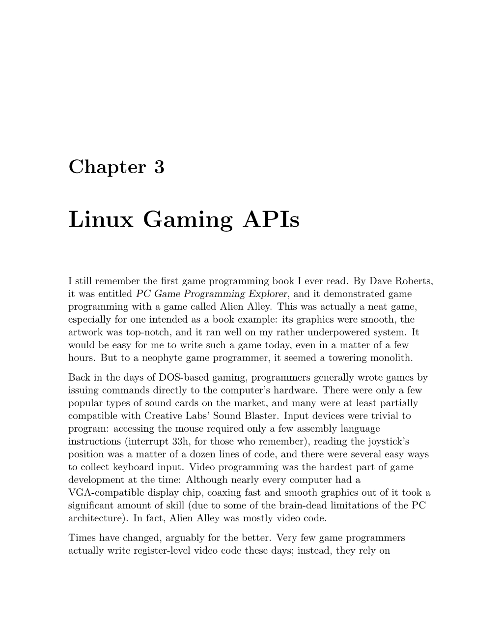 Linux Gaming Apis