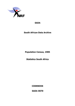 SADA South African Data Archive Population Census, 1985 Statistics