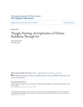 Thangka Painting: an Exploration of Tibetan Buddhism Through Art Hannah Slocumb SIT Study Abroad