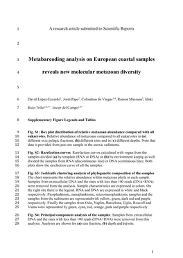 Metabarcoding Analysis on European Coastal Samples Reveals New