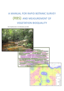 Rapid Botanic Survey (RBS) and Measurement of Bioquality in Plant Commuities