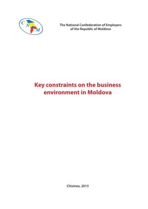 Key Constraints on the Business Environment in Moldova