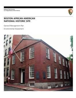 Boston African American National Historic Site General Management Plan/Environmental Assessment