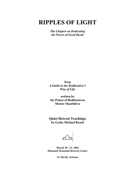 Ripples of Light
