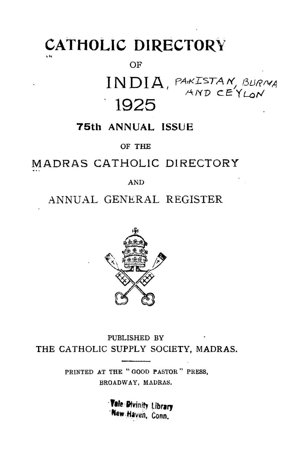 CATHOLIC DIRECTORY « (T OF