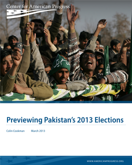 Previewing Pakistan's 2013 Elections