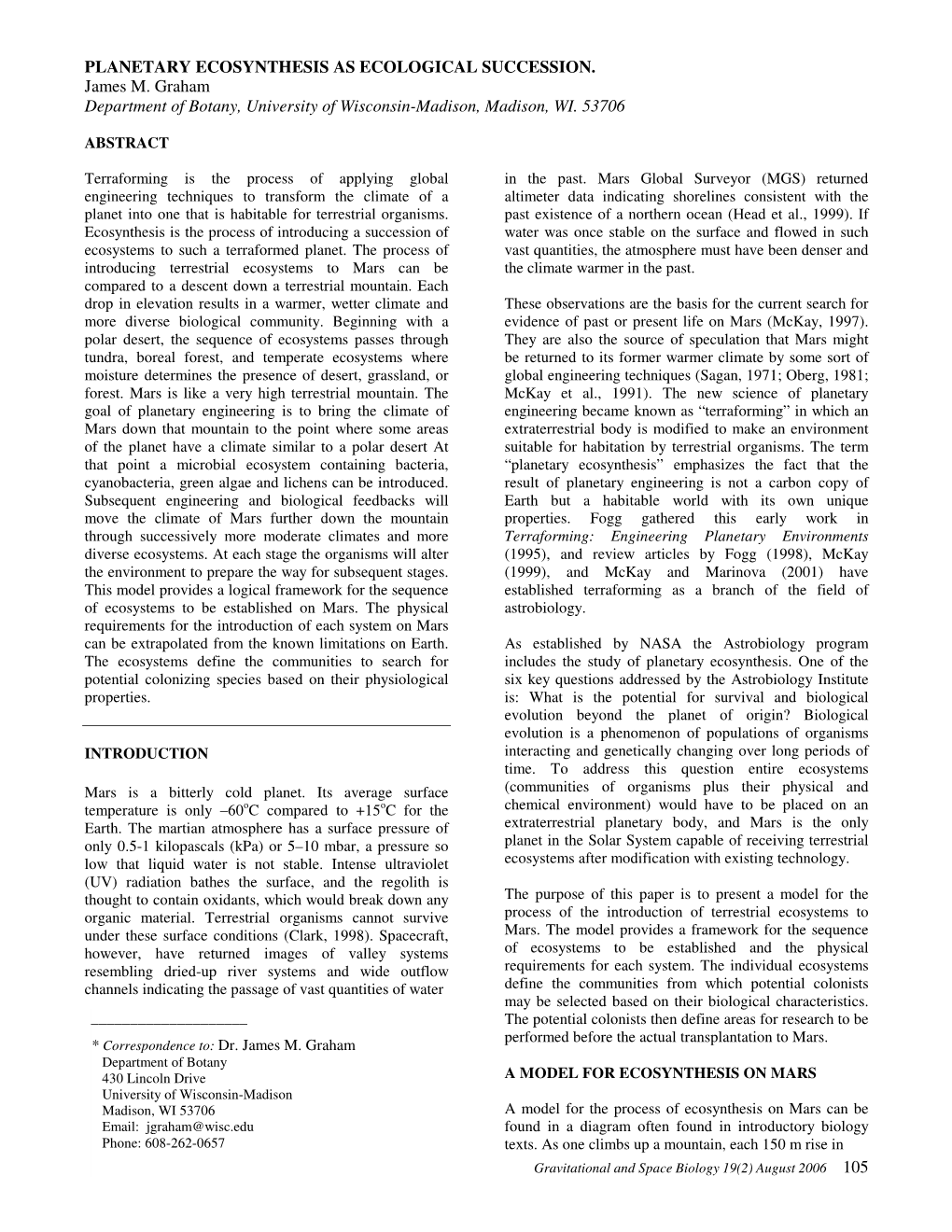 Planetary Ecosynthesis As Ecological Succession