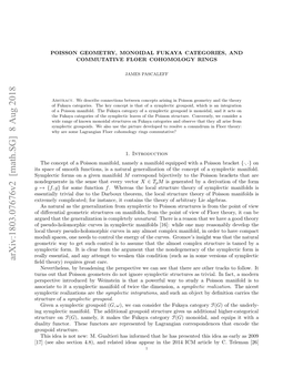 Poisson Geometry, Monoidal Fukaya Categories, and Commutative Floer