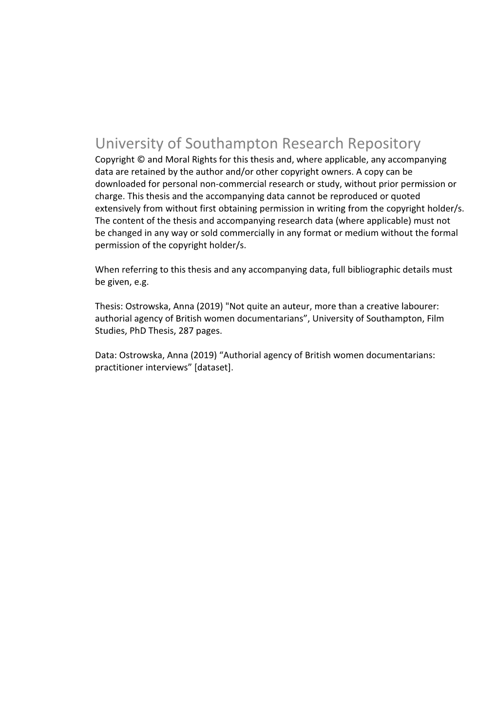 University of Southampton Research Repository