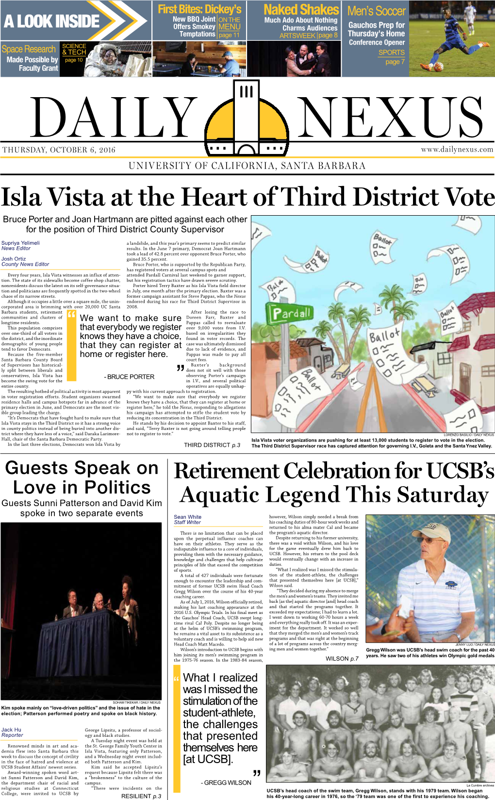Isla Vista at the Heart of Third District Vote ”