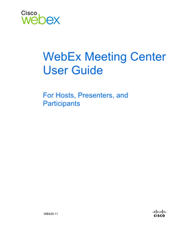 Webex Meeting Center User Guide