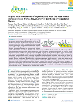 Insights Into Interactions of Mycobacteria with the Host Innate