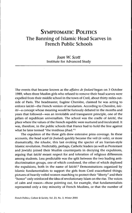 The Banning of Islamic Head Scarves in French Public Schools