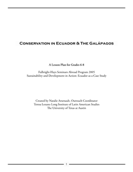 Conservation in Ecuador & the Galápagos