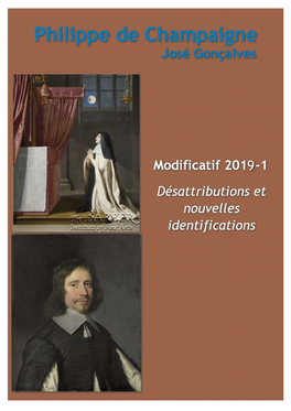 Philippe De Champaigne/José Gonçalves/Modificatif, Septembre 2019